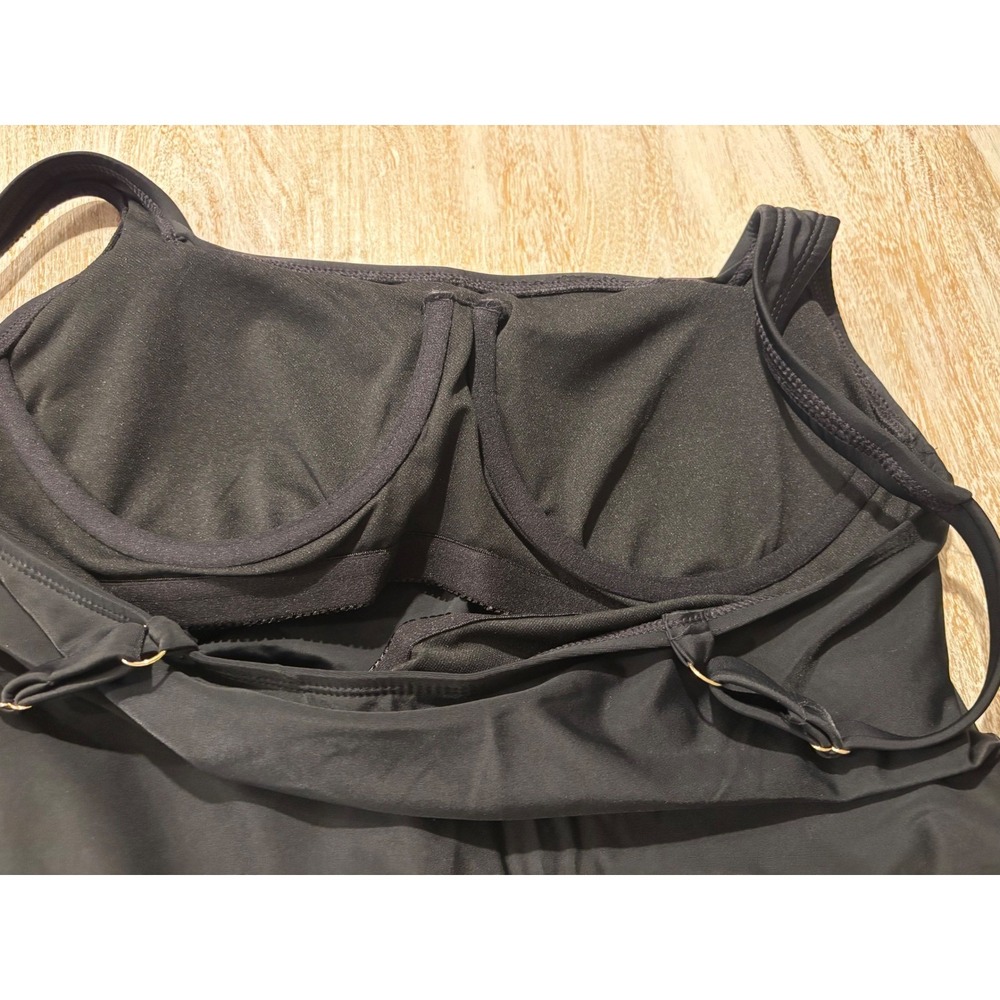 Beyond Control XL Square Neck Swim Dress Womens Black - Picture 5 of 8
